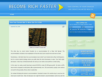 Screen shot of BecomeRichFaster.com